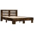 Estructura cama madera ingeniería metal roble ahumado