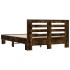 Estructura cama madera ingeniería metal roble ahumado
