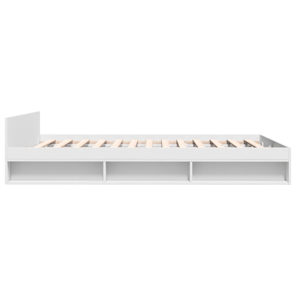 Estructura cama con cajones madera ingeniería blanca 160x200