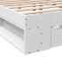 Estructura cama con cajones madera ingeniería blanca 160x200