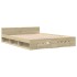 Cama con cajones madera ingeniería roble Sonoma 150x200
