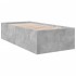 Estructura de cama madera de ingeniería gris hormigón