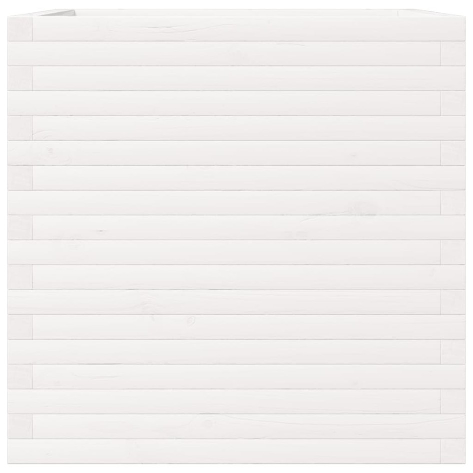 Jardinera de madera maciza de pino blanca 70x70x68,5