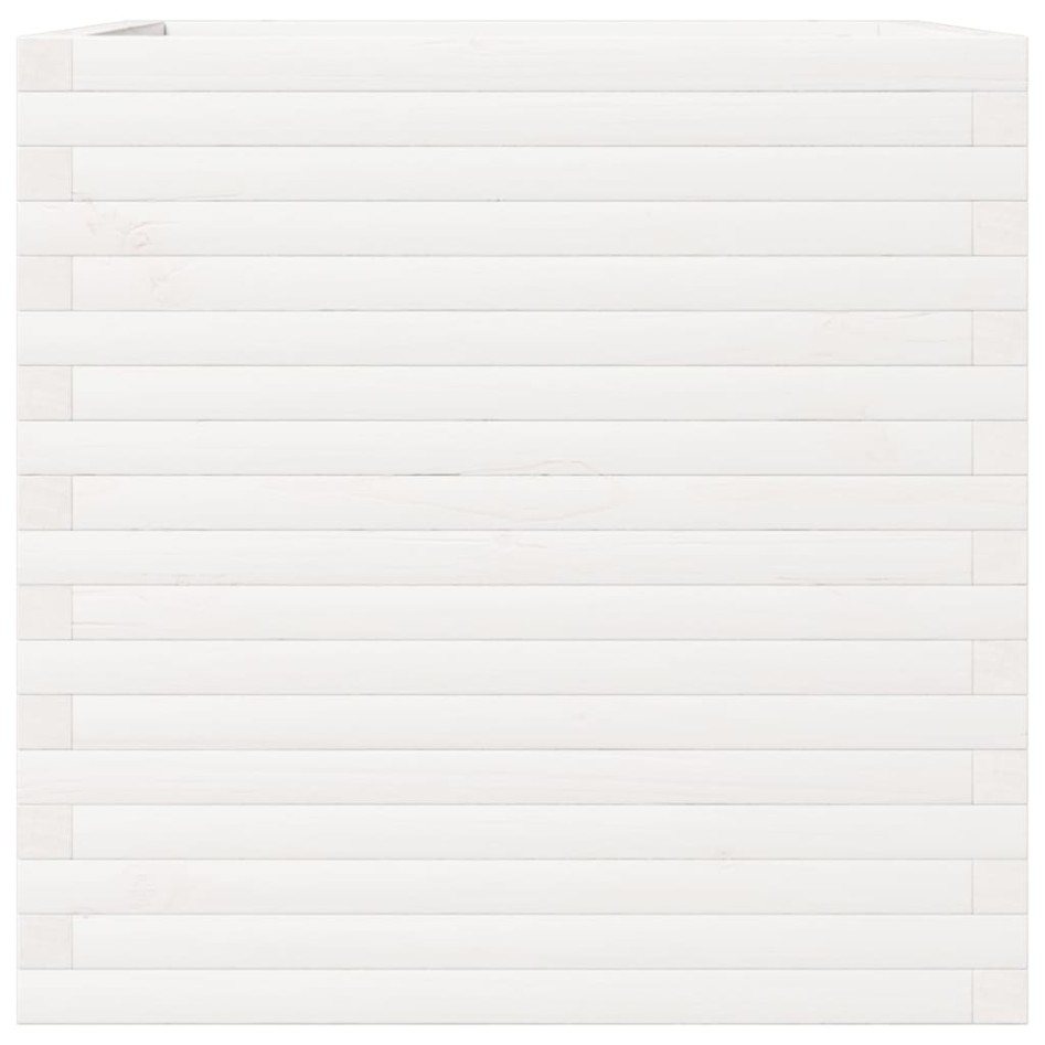 Jardinera de madera maciza de pino blanca 70x70x68,5