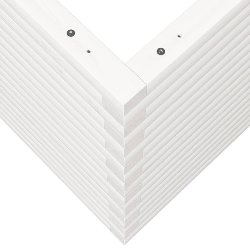 Jardinera de madera maciza de pino blanca 70x70x68,5