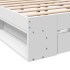 Estructura cama con cajones madera ingeniería blanca 150x200