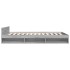 Cama con cajones madera ingeniería gris Sonoma 120x200