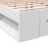 Cama con cajones madera de ingeniería blanco 120x190