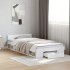 Cama con cajón madera de ingeniería blanca 90x200