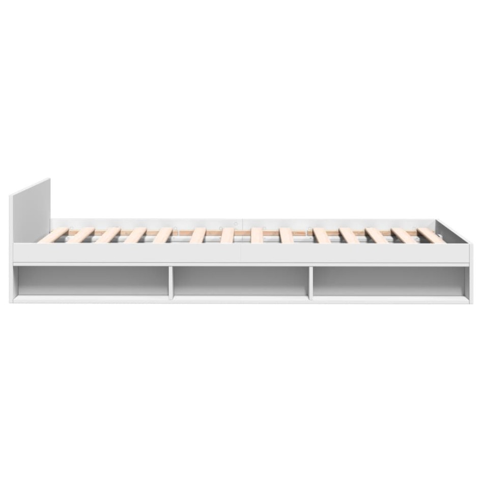 Cama con cajón madera de ingeniería blanca 90x200