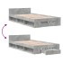 Cama con cajón madera de ingeniería gris hormigón 75x190
