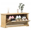 Mueble zapatero Corona madera maciza de pino 99x32x47 cm