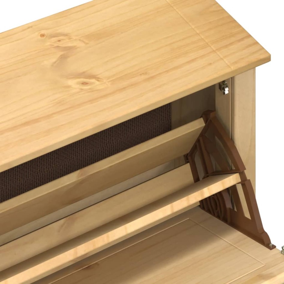 Mueble zapatero Corona madera maciza de pino 99x32x47