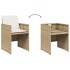 Set comedor de jardín 5 pzas con cojines ratán sintético