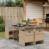 Set comedor de jardín 5 pzas con cojines ratán sintético