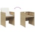 Set comedor de jardín 5 pzas con cojines ratán sintético