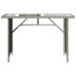 Mesa jardín superficie vidrio ratán PE gris claro 110x68x70