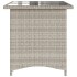 Mesa jardín superficie vidrio ratán PE gris claro 110x68x70