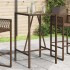 Mesa de bar de exterior ratán sintético marrón 70x70x110