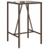 Mesa de bar de exterior ratán sintético marrón 70x70x110