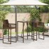 Mesa de bar de exterior ratán sintético marrón 70x70x110