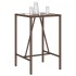Mesa de bar de exterior ratán sintético marrón 70x70x110