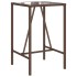 Mesa de bar de exterior ratán sintético marrón 70x70x110