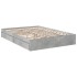 Cama con cajones madera ingeniería gris hormigón 160x200