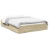 Cama con cajones madera ingeniería roble Sonoma 150x200