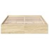 Cama con cajones madera ingeniería roble Sonoma 150x200
