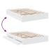 Estructura cama con cajones madera ingeniería blanca 150x200