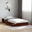 Cama con cajones madera de ingeniería marrón roble 90x200 cm