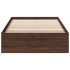 Cama con cajones madera de ingeniería marrón roble 90x200