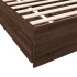 Cama con cajones madera de ingeniería marrón roble 90x200