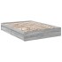 Cama con cajones madera ingeniería gris Sonoma 140x190