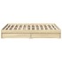 Cama con cajones madera de ingeniería roble Sonoma 120x190