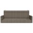 Banco columpio de ratán sintético gris 119x56x48