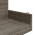 Banco columpio de ratán sintético gris 119x56x48