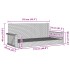 Banco columpio de ratán sintético gris 119x56x48
