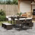 Set comedor para jardín 9 pzas y cojines ratán sintético
