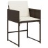 Set comedor para jardín 9 pzas y cojines ratán sintético