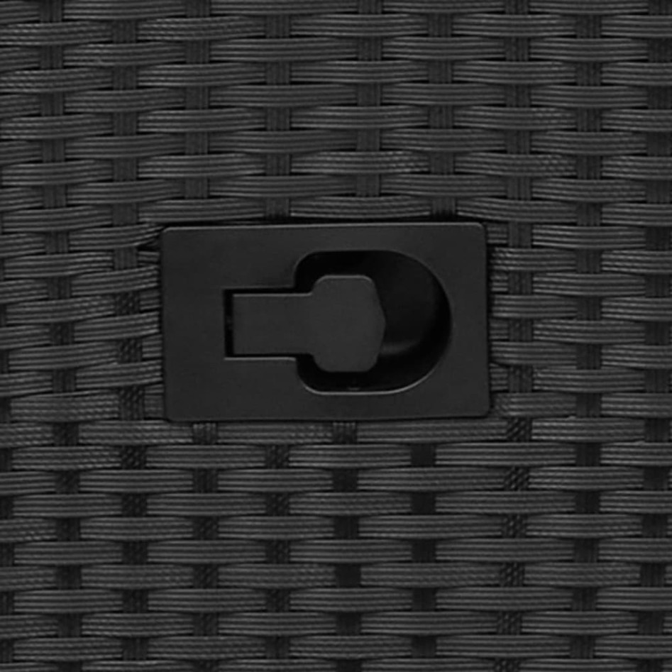 Sofá de jardín reclinable de 2 plazas con mesa ratán PE