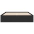 Estructura de cama madera de ingeniería negra 160x200