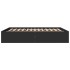 Estructura de cama madera de ingeniería negra 160x200