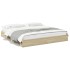 Cama con cajones madera ingeniería roble Sonoma 180x200
