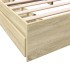 Cama con cajones madera ingeniería roble Sonoma 180x200