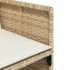 Set comedor de jardín 5 pzas con cojines ratán sintético