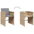 Set comedor de jardín 5 pzas con cojines ratán sintético