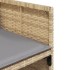 Set comedor de jardín 5 pzas con cojines ratán sintético