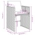 Set de comedor de jardín 7 pzas y cojines ratán sintético